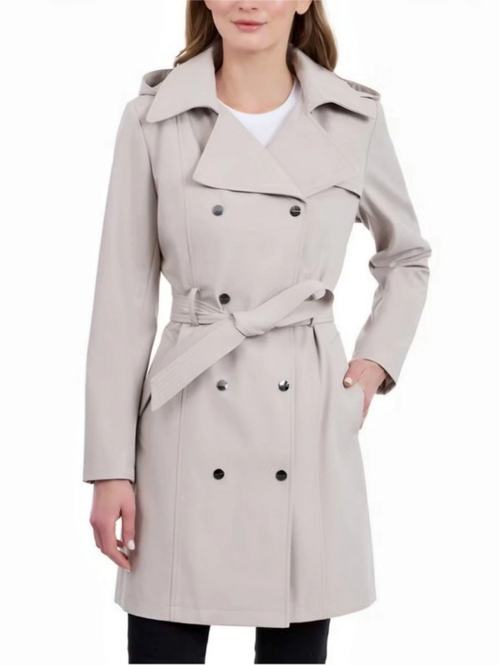 Calvin Klein Women's Hooded Trench Coat